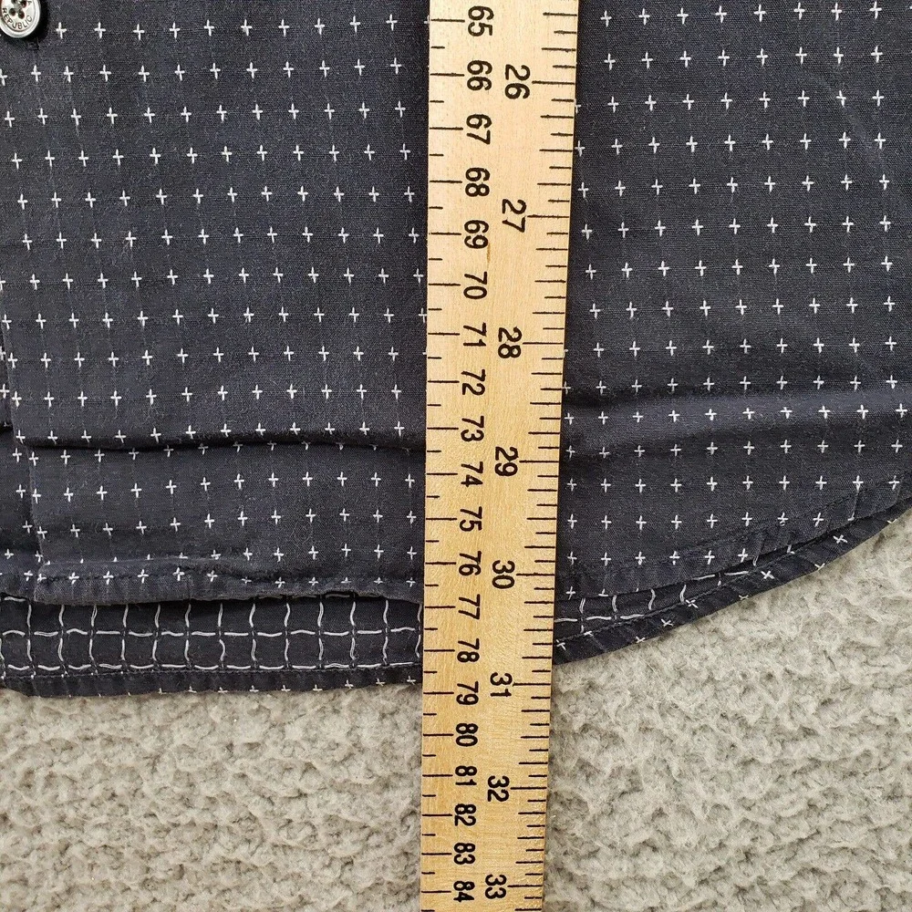 Banana‎ Republic Shirt Mens 16 16.5 Large blue Long Sleeve Button Up